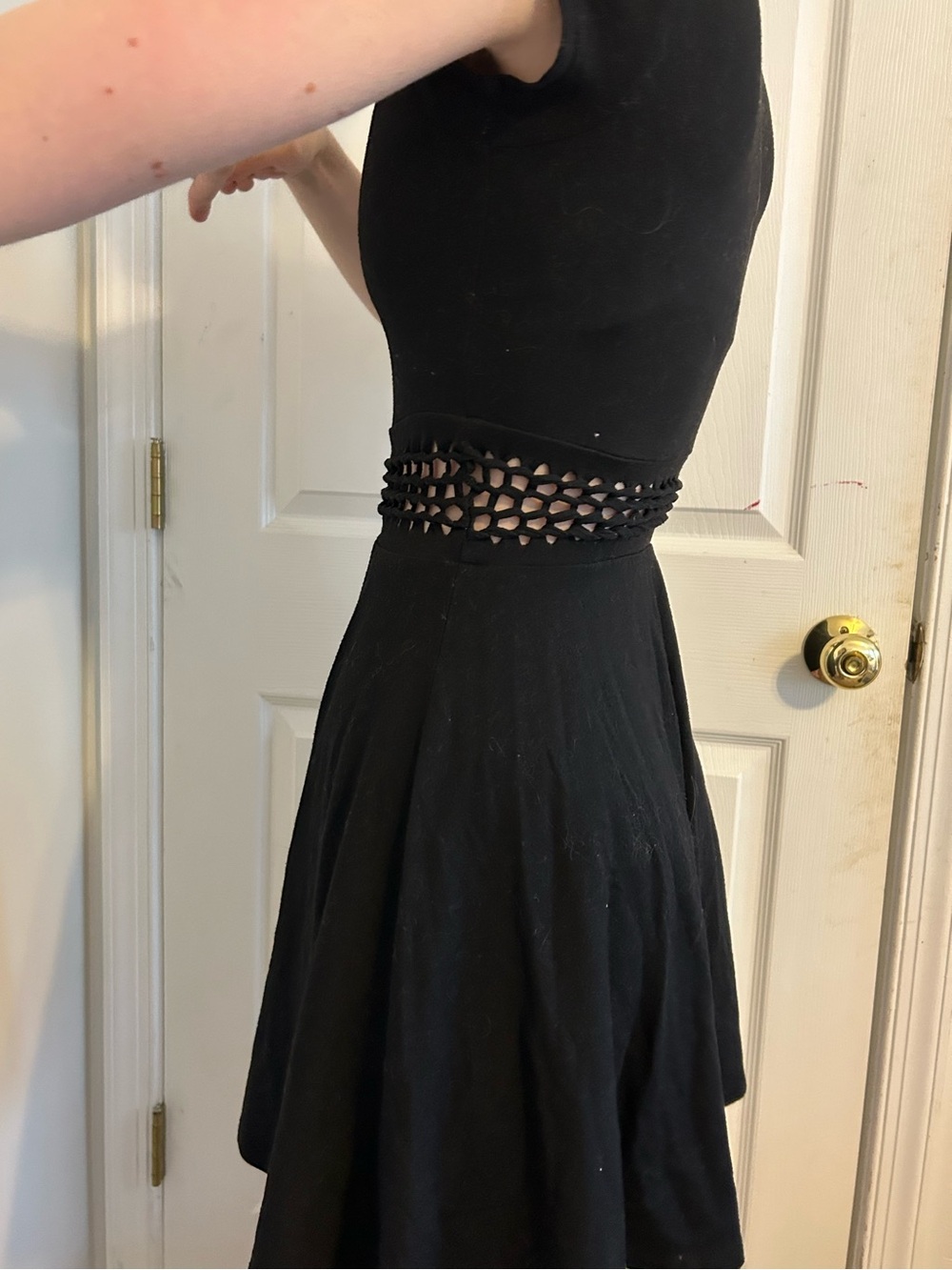Vintage Y2K tie knotted waist skater dress